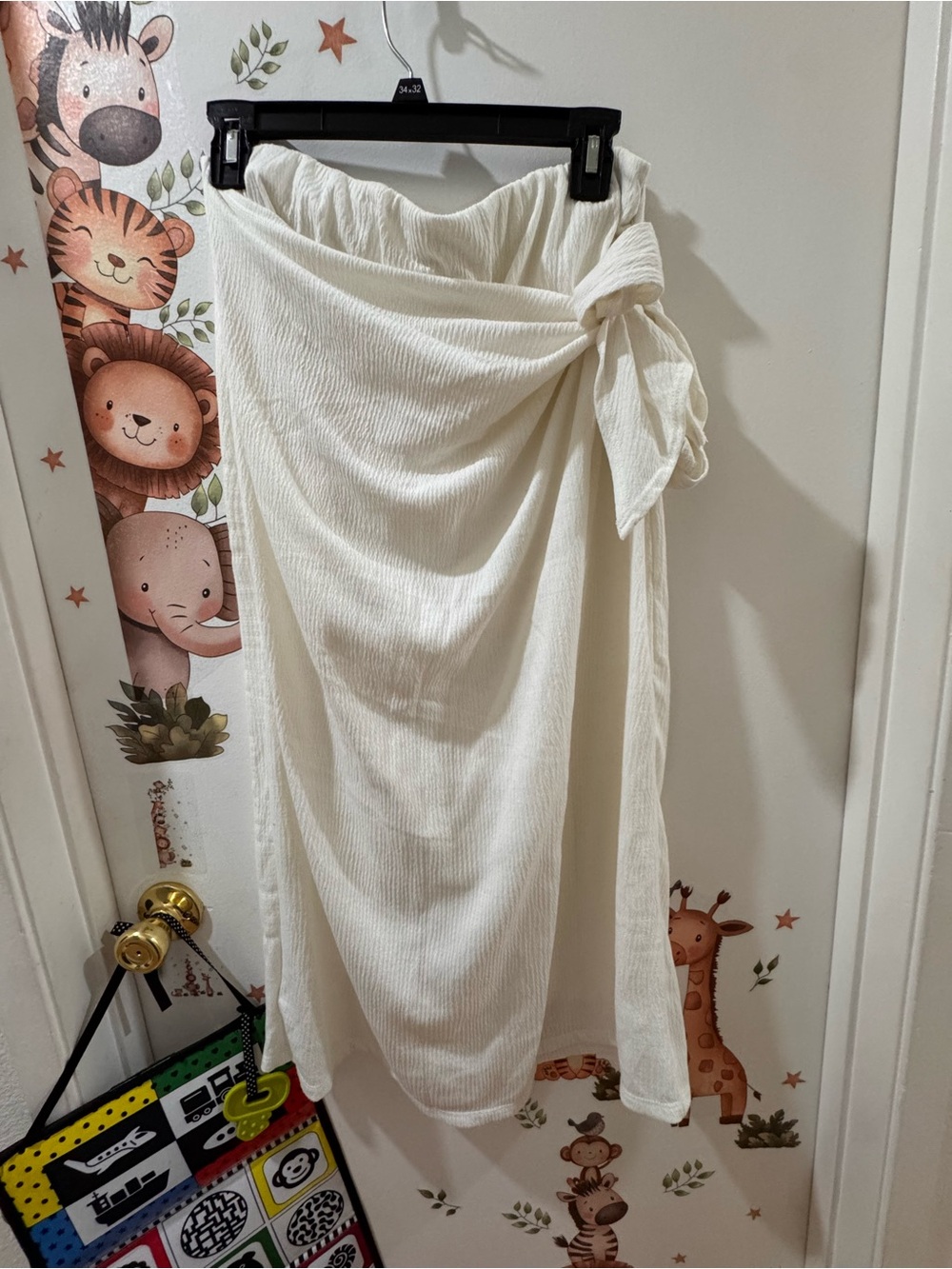 a new day Cream Tie-Waist Midi Skirt